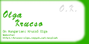 olga krucso business card