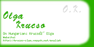 olga krucso business card